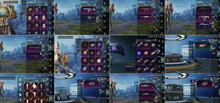 PGM555 Glacier M416 Lvl 4, X Suit Dravion Bintang, Overachiever, 12 Mythic Sets (G)